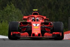 Kimi Raikkonen Ferrari GP Belgie 2018 als Poster