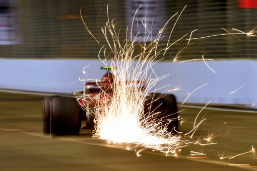 Kimi Raikkonen Ferrari GP Singapore 2018 als Poster