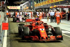 Kimi Raikkonen Ferrari GP Singapore 2018 als Poster