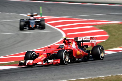 Kimi Raikkonen - Ferrari tijdens de Grand Prix van Spanje Formule 1-Seizoen 2015