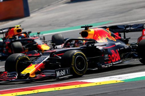 Max Verstappen met Pierre Gasly 2019