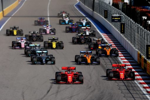 Vettel start GP Rusland 2019