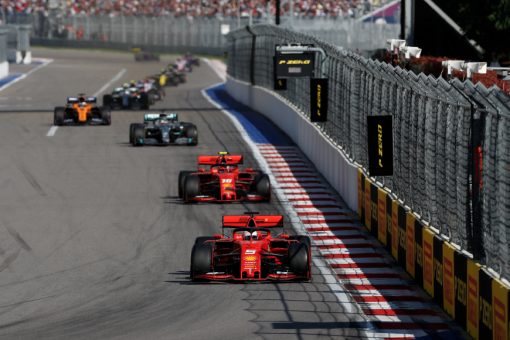 Vettel op kop Rusland 2019