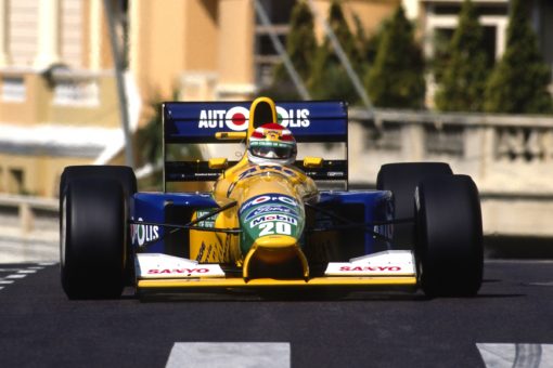Nelson Piquet Benetton Monaco actie foto 1991